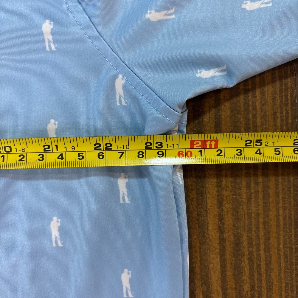 USAG U Suck At Golf Mens Blue Novelty Golfer Print Performance Polo Shirt Large - Picture 6 of 7